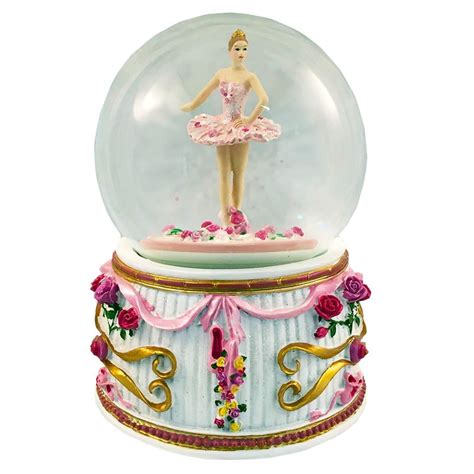 ballerina musical snow globe